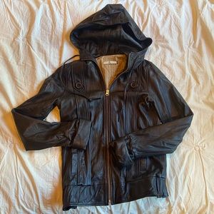 Soft real leather black jacket